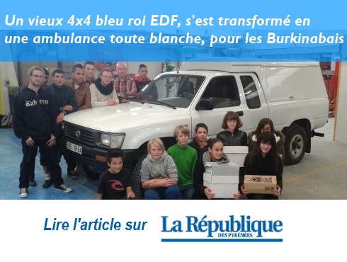 Les lycéens de Jurançon ont retapé un 4x4 pour venir en aide aux enfants malades du Burkina Faso